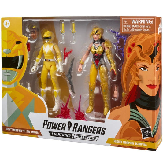 Figura Mighty Morphin Yellow Ranger & Mighty Morphin Scorpina - Power Rangers Lightning Collection Hasbro