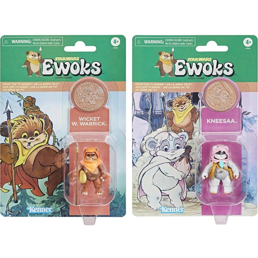 Pack Figuras Ewoks Kneesaa & Wicket W. Warrick - Star Wars: Ewoks The Vintage Collection Hasbro