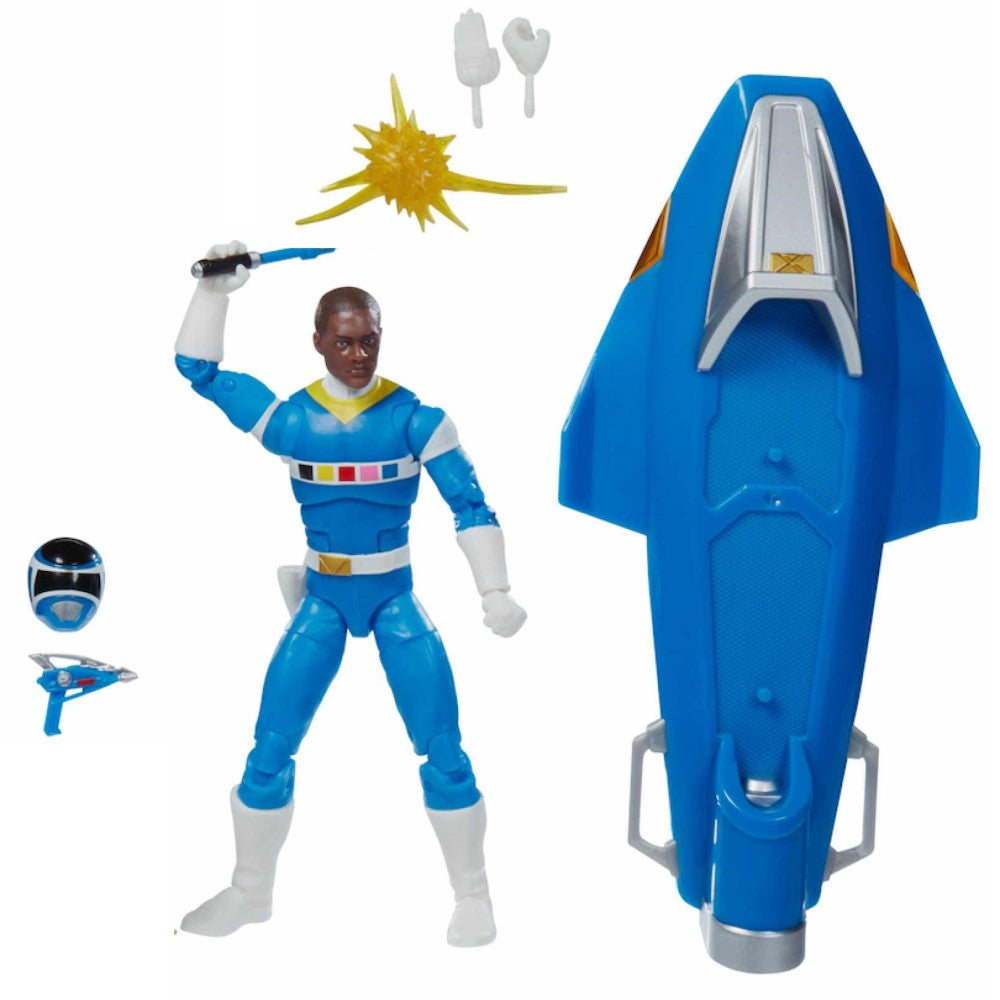 Figura In Space Blue Ranger Y Deslizador Galactico - Power Ranger Lightning Collection Hasbro