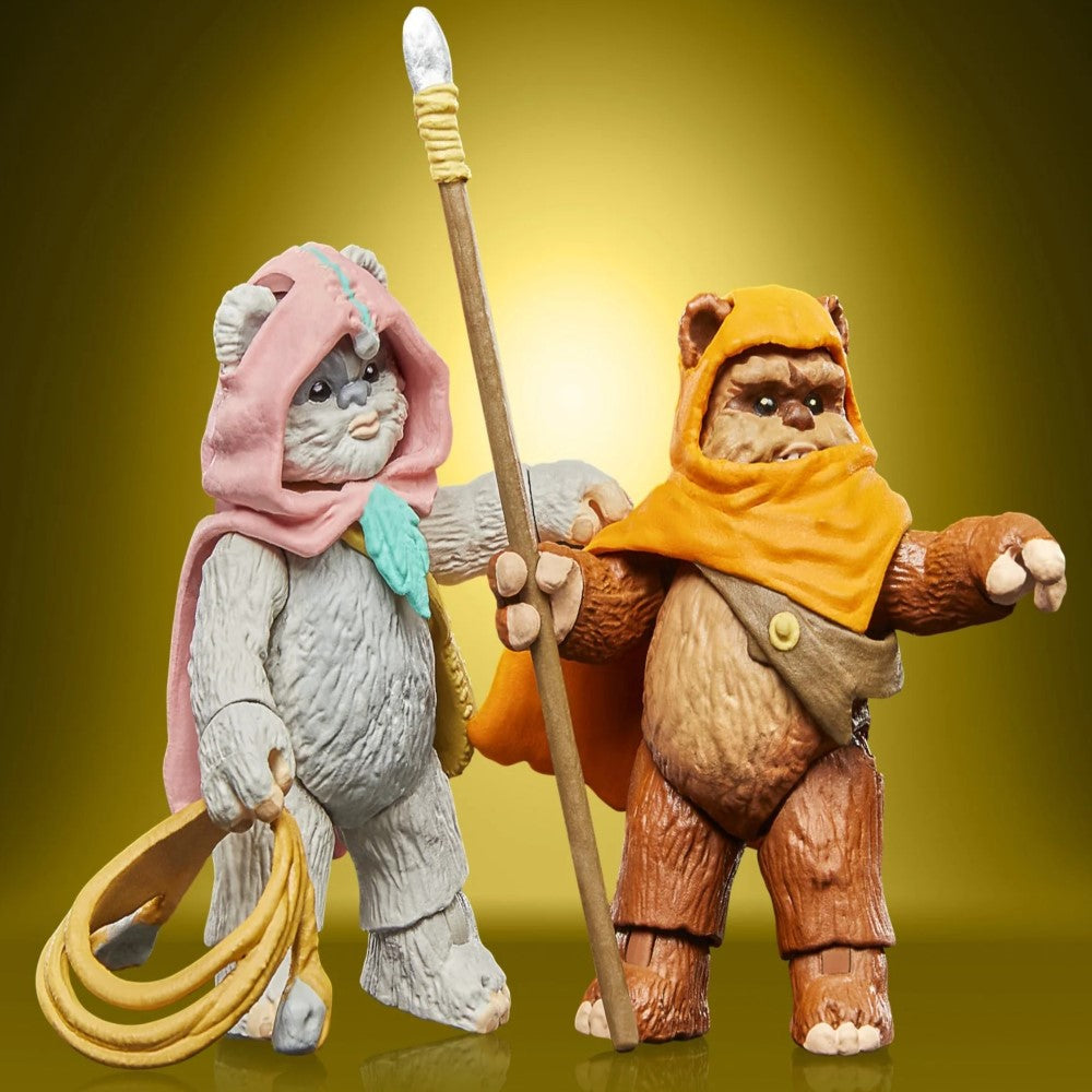 Pack Figuras Ewoks Kneesaa & Wicket W. Warrick - Star Wars: Ewoks The Vintage Collection Hasbro