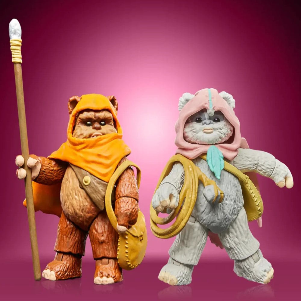 Pack Figuras Ewoks Kneesaa & Wicket W. Warrick - Star Wars: Ewoks The Vintage Collection Hasbro