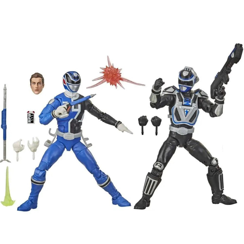 Figura S.P.D B-Squad Blue Ranger & S.P.D A-Squad Blue Ranger - Power Rangers Lightning Collection Hasbro