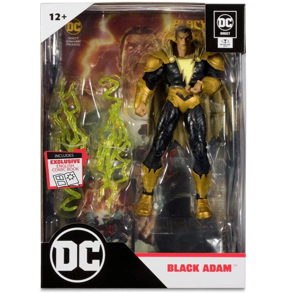 Figura Black Adam + Comic En Ingles - Black Adam Page Punchers Mcfarlane