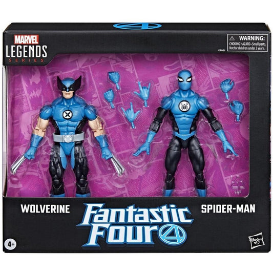 Pack De Figuras Wolverine & Spiderman - Fantastic Four Marvel Legends Hasbro