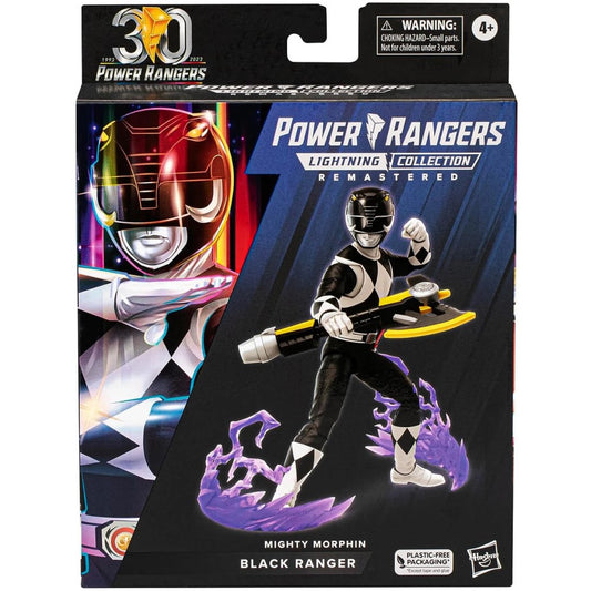 Figura Mighty Morphin Black Ranger - Power Ranger Lightning Collection Remastered Hasbro