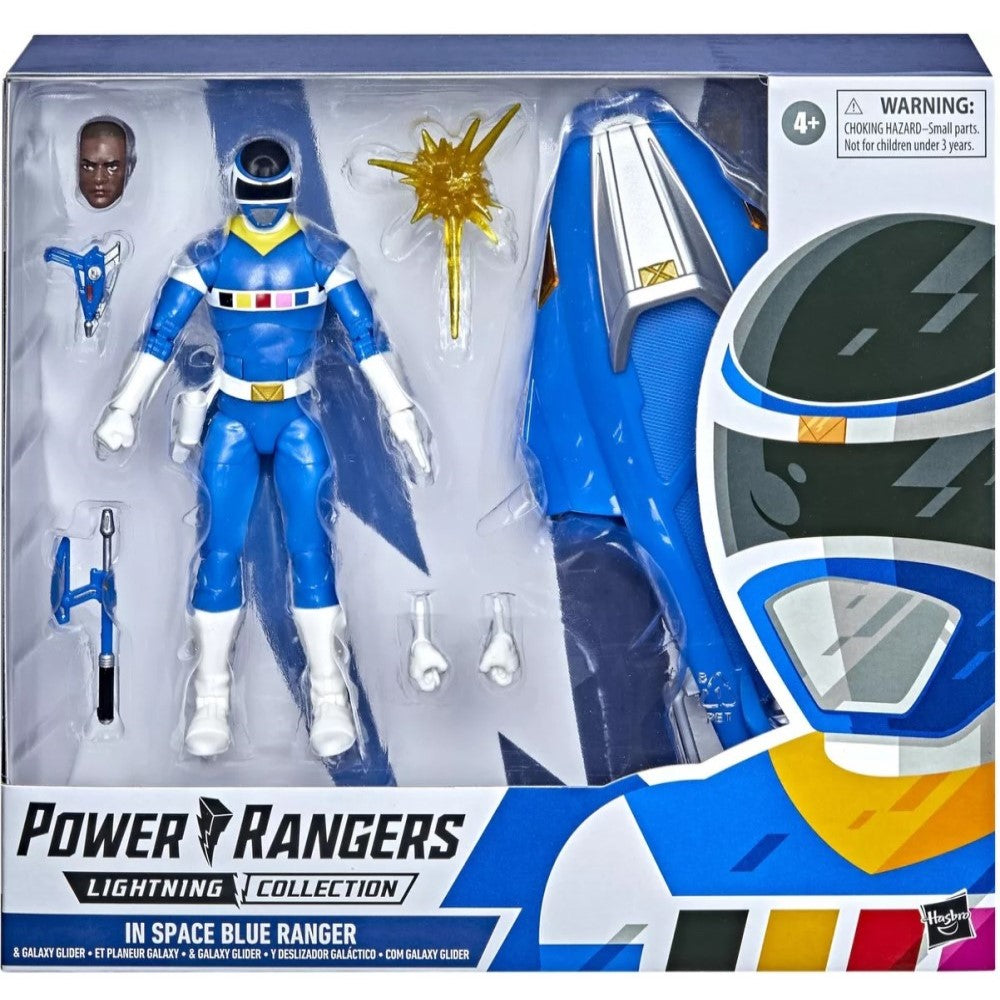 Figura In Space Blue Ranger Y Deslizador Galactico - Power Ranger Lightning Collection Hasbro